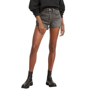 Levi's Women's 501 Original Shorts, Better Weathered Grey Black Acid Wash 27, 4